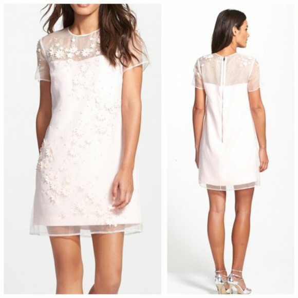 Ted Baker Findon Embellished Floral Silk Dress White Dainty NEW - Picture 8 of 8